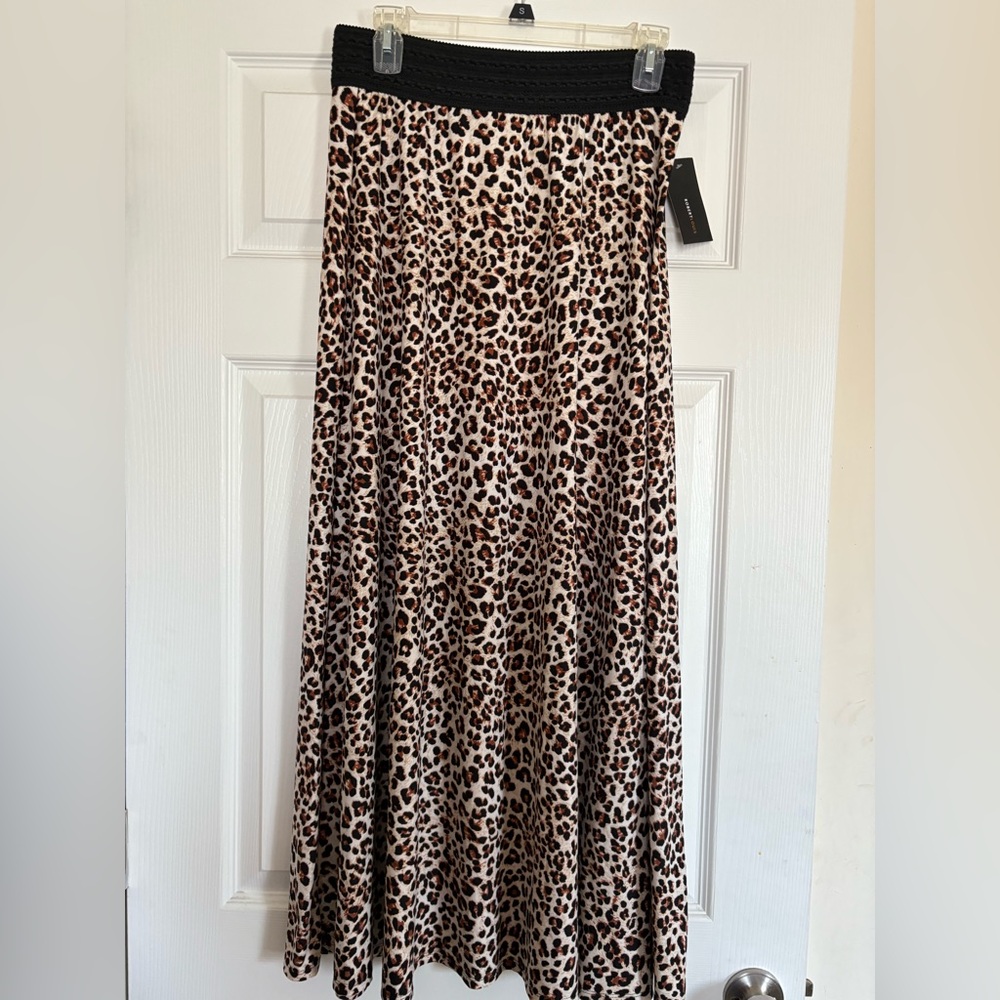 Robert Louis Animal Print A-Line Skirt